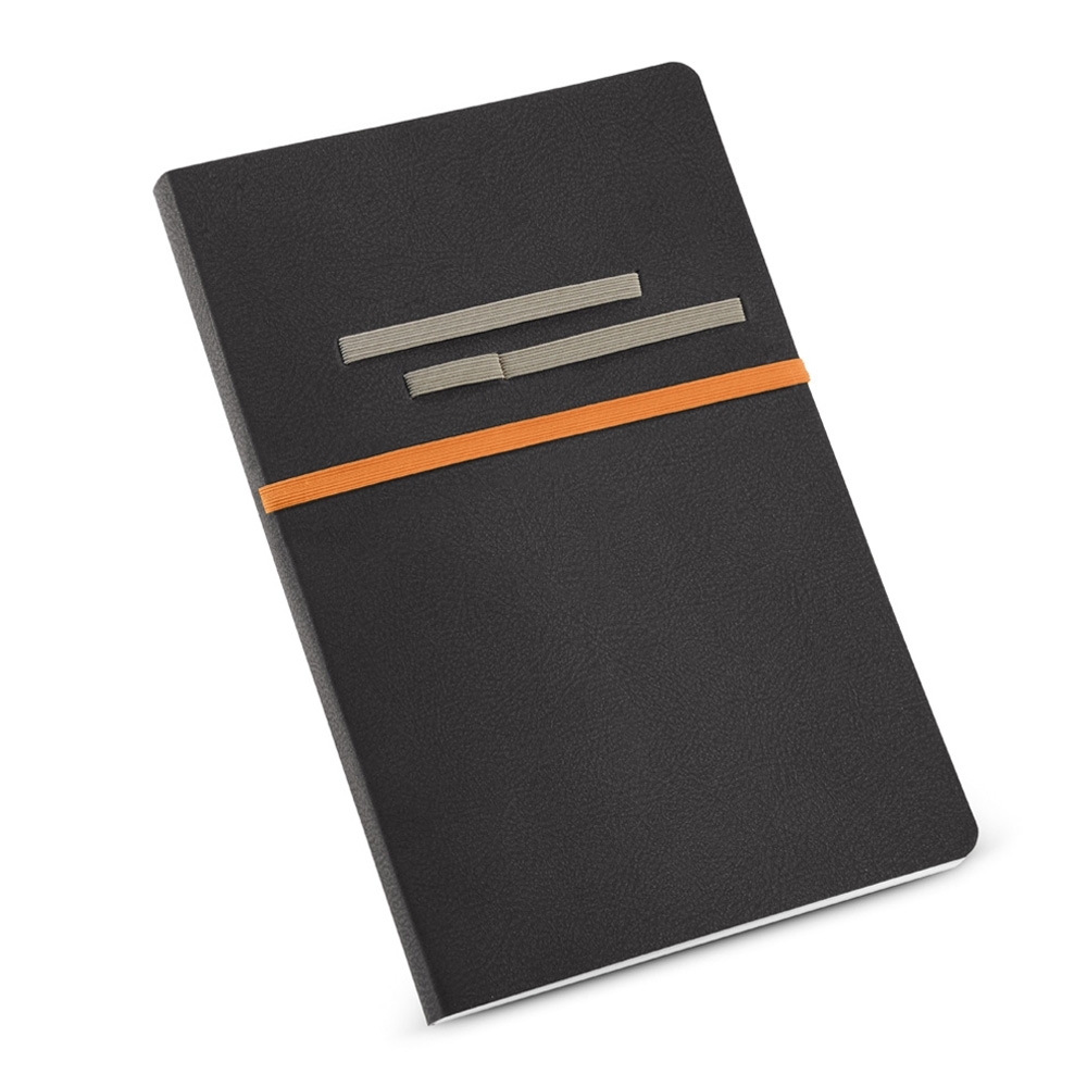 Caderno Couro Porta Caneta