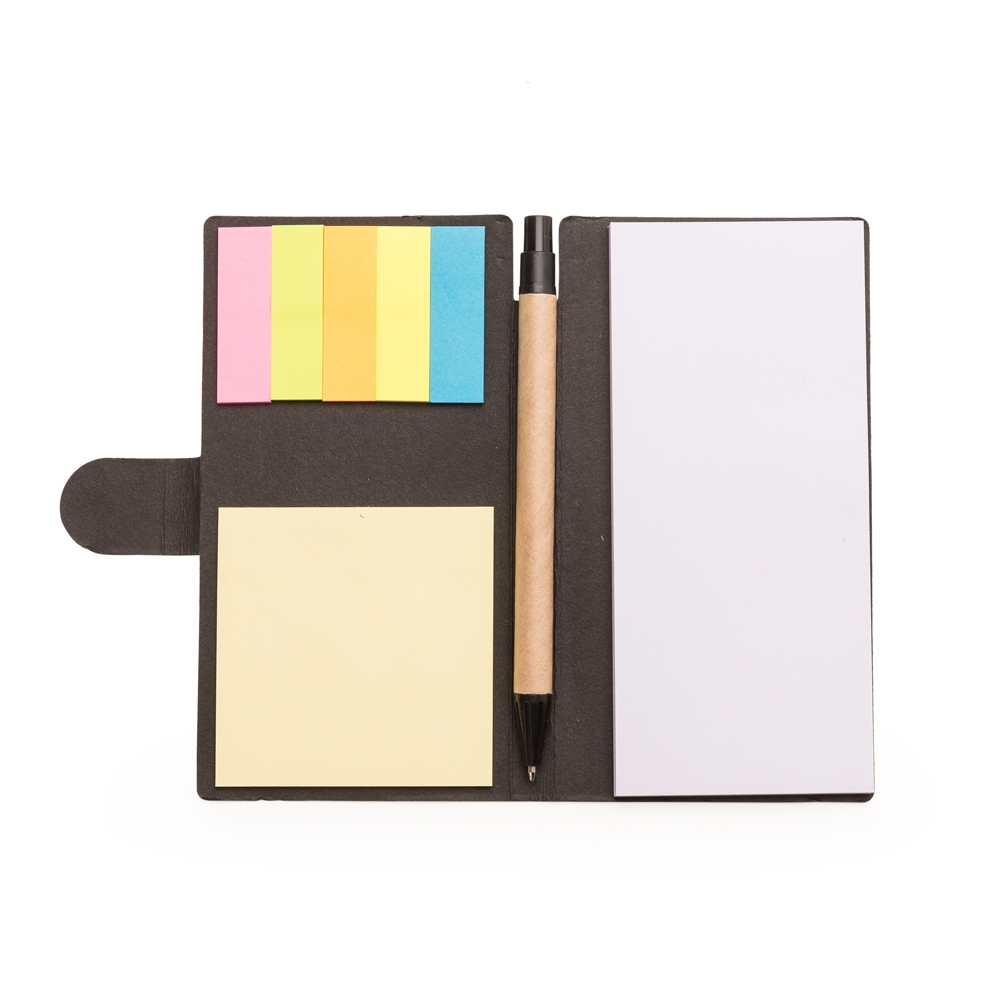 Bloco de Anotações com Post-it e Caneta