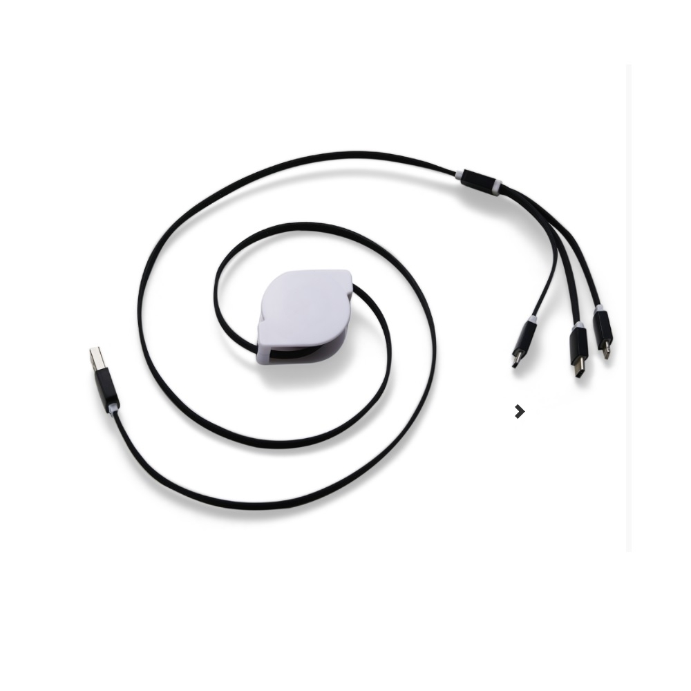 Cabo USB Retrátil 3 em 1