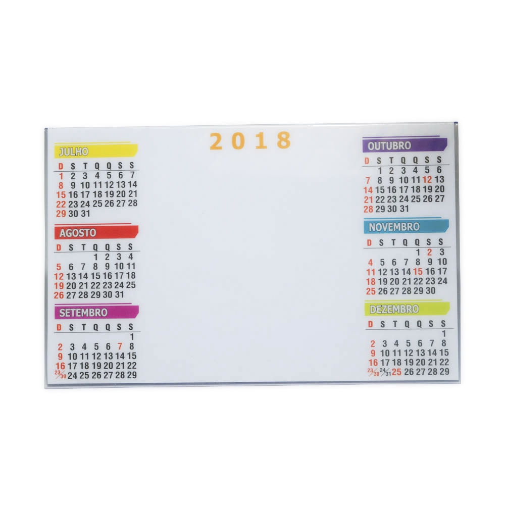 Calendário Plástico de Mesa