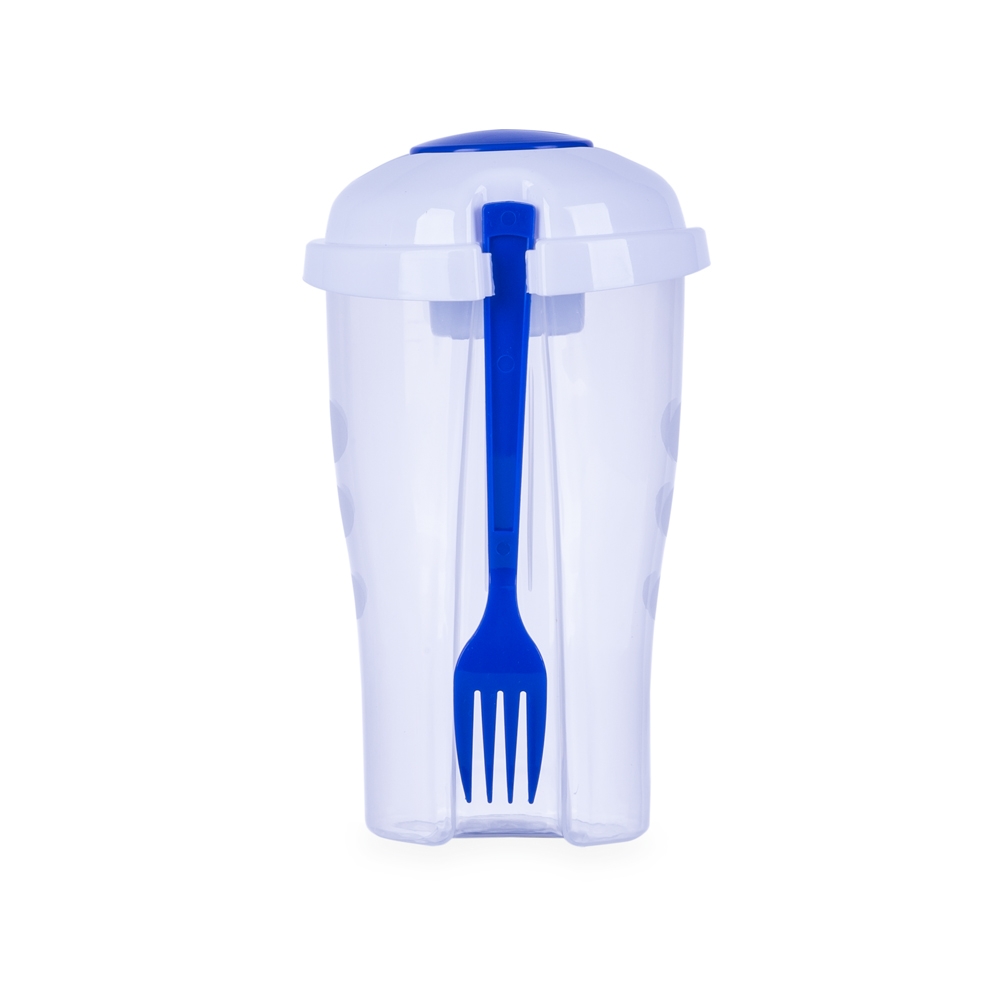 Copo Salada 850ml com Garfo e Suporte para Molho