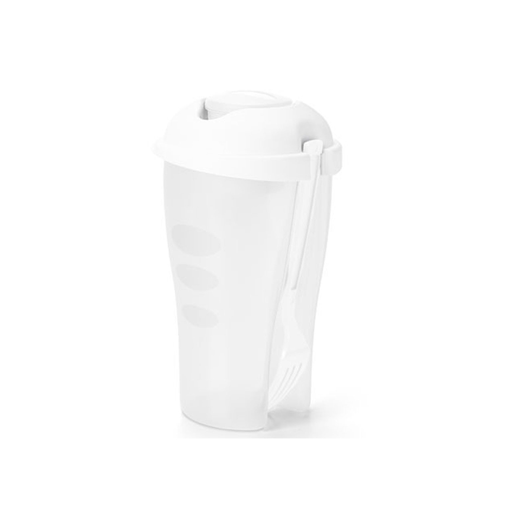 Copo Salada 850ml com Garfo e Suporte para Molho