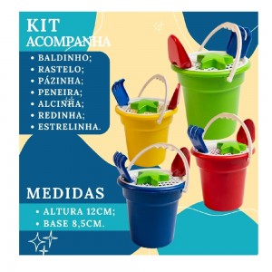 Balde de praia com Pás-Balde de Praia