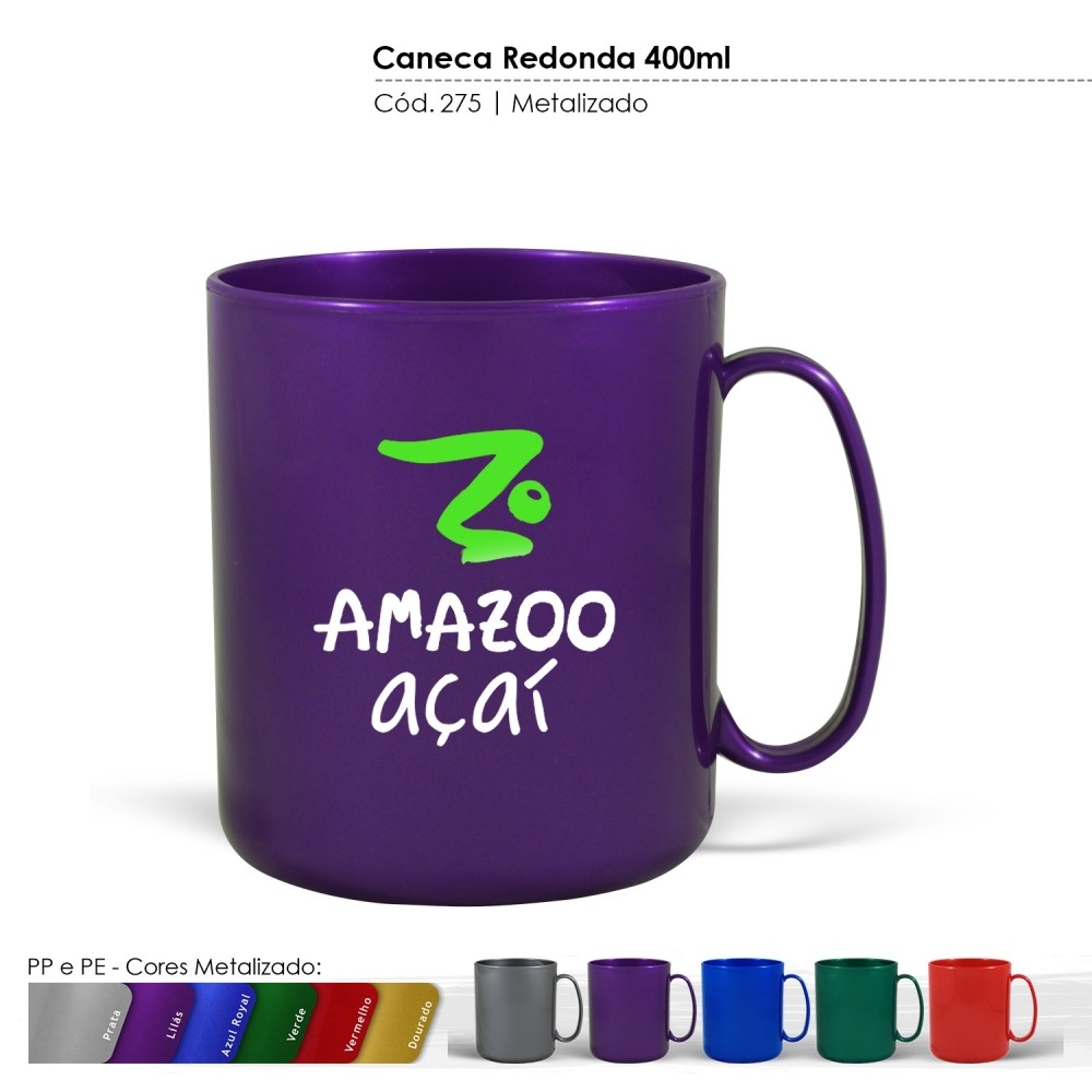 CANECA 400ML METALIZADA-275 METALIZADA