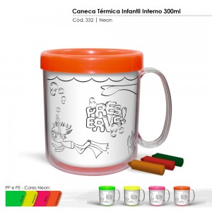 CANECA TÉRMICA INFANTIL NEO-332 NEON