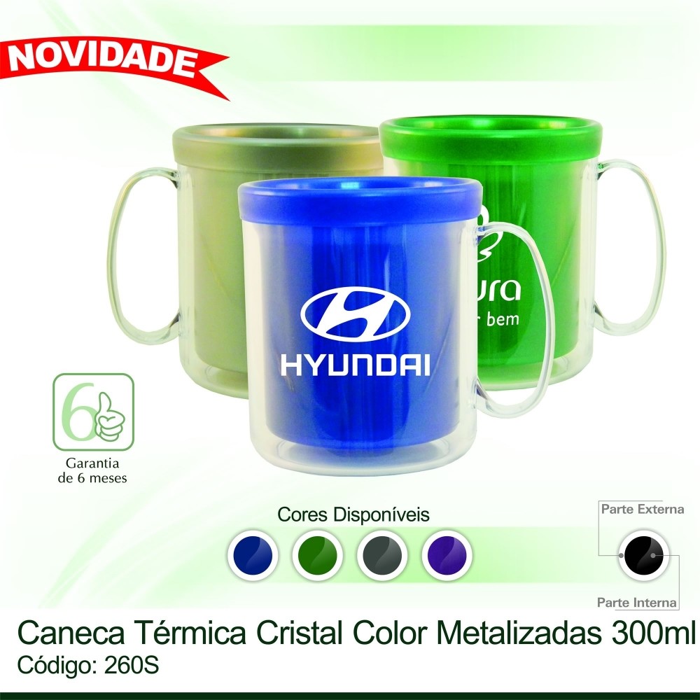 CANECA TÉRMICA METALIZADA-233 METALIZADO