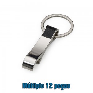 Chaveiro Metal Abridor com Couro-13252