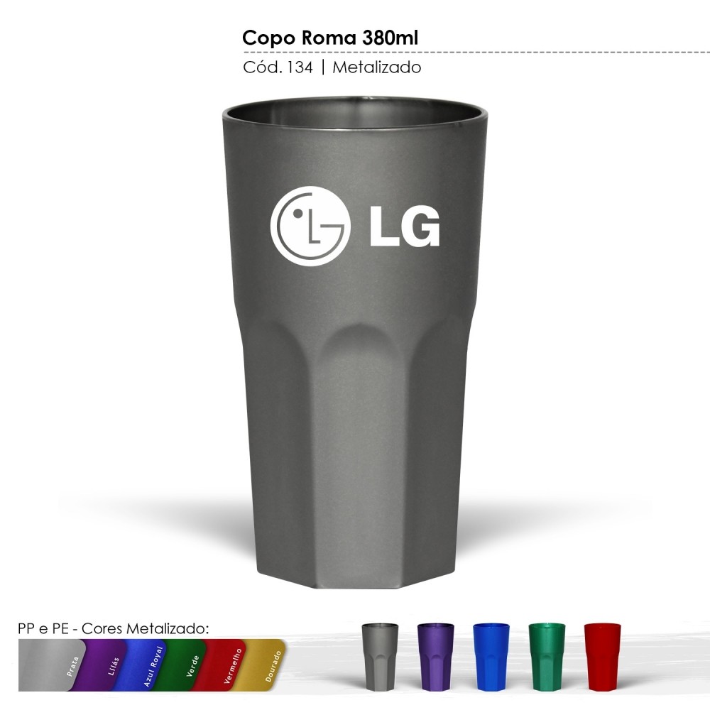 Copo Roma Metalizado 380ml-134 - METALIZADO