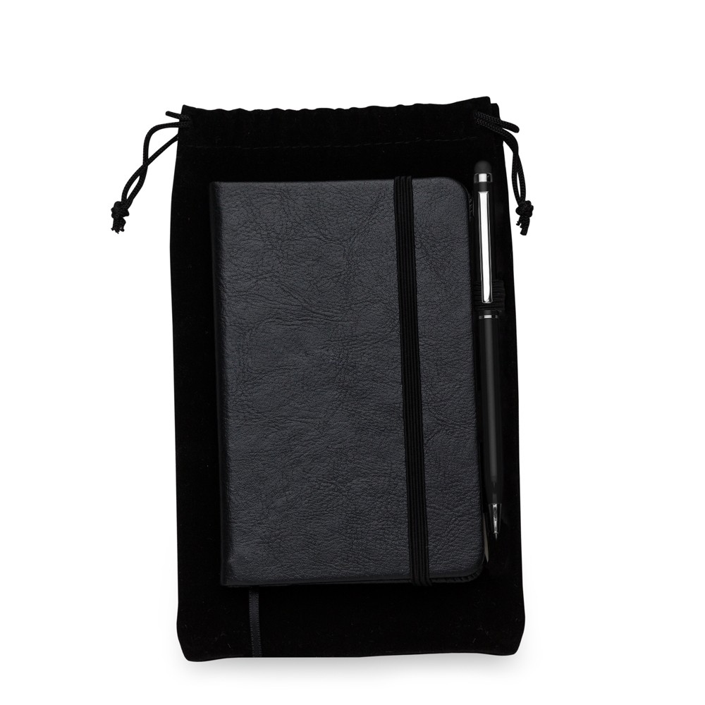 Kit Caderneta tipo Moleskine com Caneta-13385