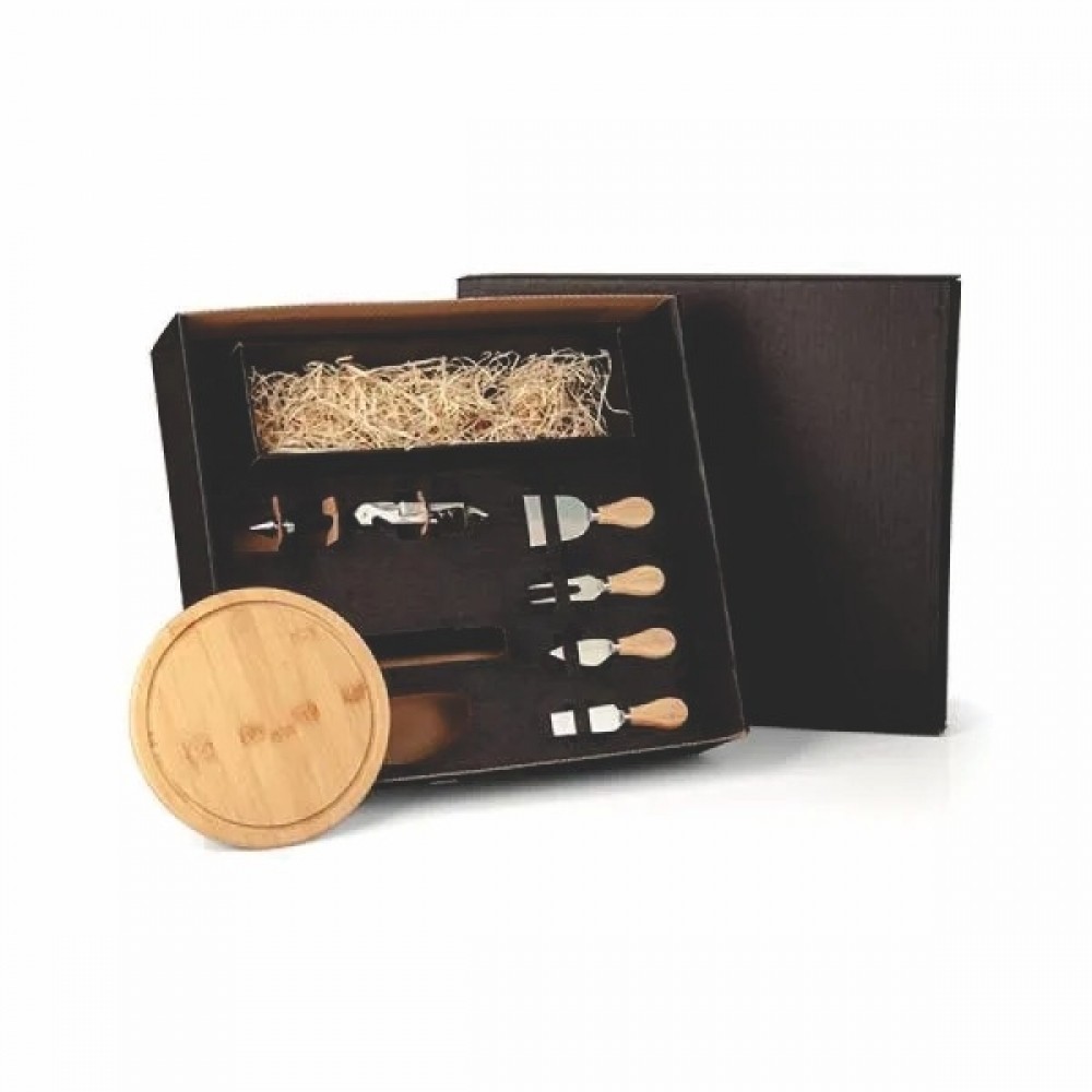 Kit Queijo E Vinho -  7 Pçs-KT-90211