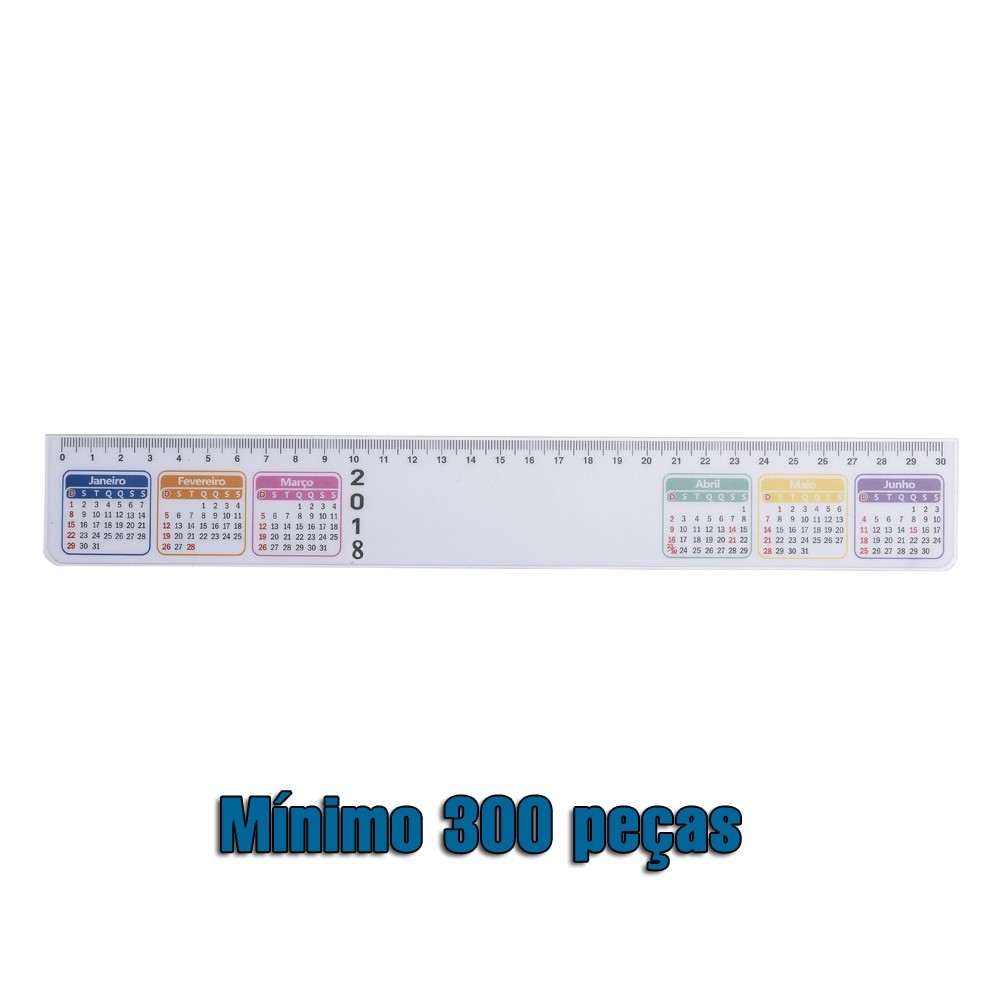 Régua Plástica 30cm-13387